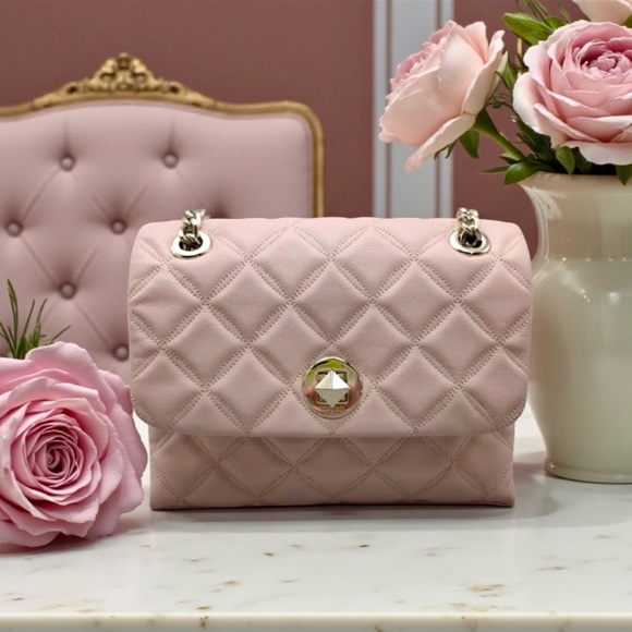 kate spade Handbags - Kate Spade Natalia Flap Quilted Two Way in Rose Smoke